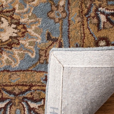 Elegant Blue & Gold Hand-Tufted Wool Area Rug - 3' x 5'