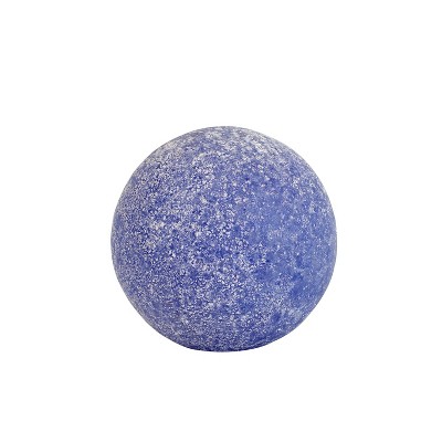 Beachcombers Glass Frosted Ball Dk Blue