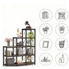 Gulches L-Shaped 9-Cube Bookshelf, 12-Shelf Industrial Corner Etagere Bookcase - 4 of 4