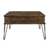 NicBex Retro Square Solid Wood Coffee Table with Storage Drawers & Metal Legs,Modern Side Table for Living Room,Apartment,31.5" - 4 of 4
