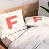 Deny Designs Standard April Lane Art Block Red Monogram F Microfiber Printed Pillow Sham - 2 of 3