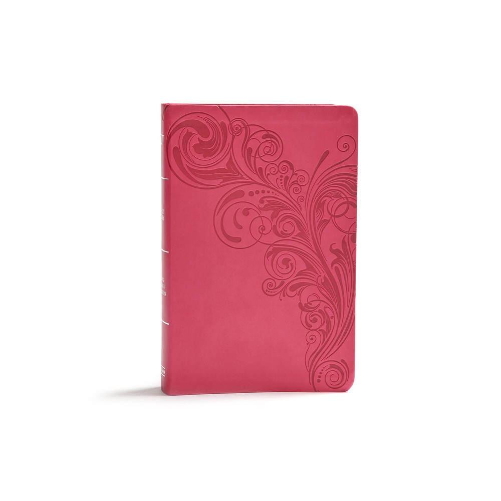 KJV Giant Print Reference Bible, Pink Leathertouch - Large Print by Holman Bible Publishers (Leather Bound)