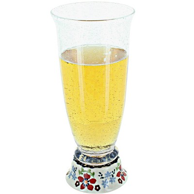 Blue Rose Polish Pottery P002 Manufaktura Beer Glass