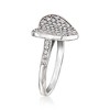 Ross-Simons 0.50 ct. t.w. Pave Diamond Heart Ring in Sterling Silver - 3 of 4