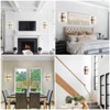 Dimmable LED solid brass Wall Mounted Sconce with Alabaster Shade (Set of 2) - 4 of 4