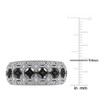 EVERLY JEWELRY |Sterling Silver 1/10 CT TW Black and White Diamond Fashion Ring Black Rhodium Plated - 4 of 4