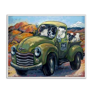 Stupell Industries Sheep Dog Funny Ewe-beer Pun Southwestern Country Scene, 30" x 24" - 1 of 4