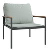vidaXL 3 Piece Patio Lounge Set with Cushions Anthracite Steel - 3 of 4