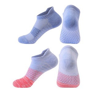 Anna-Kaci Women's 2-Pair Set Low-Cut Athletic Socks with Honeycomb Mesh Ventilation Arch Compression and Cushioned Heel Fit - 1 of 4