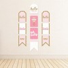 Big Dot of Happiness Hello Little One - Pink and Gold - Hanging Vertical Paper Door Banners - Girl Baby Shower Wall Decoration Kit - Indoor Door Decor - 3 of 4