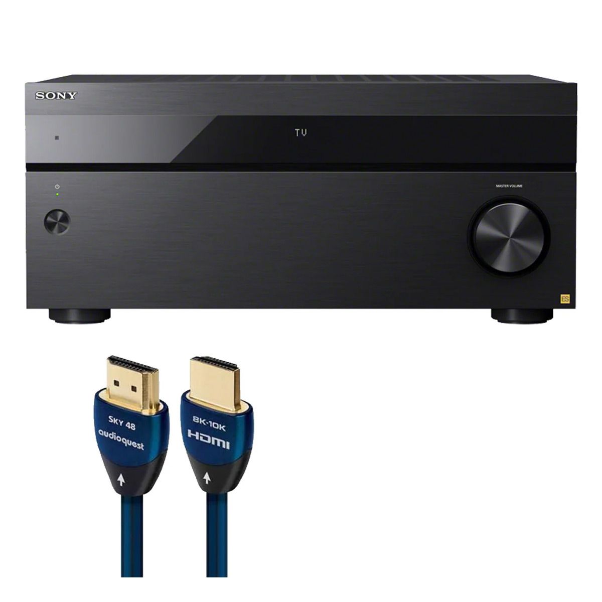Sony STR-AZ7000ES 13.2 Channel 8K Home Theater AV Receiver with AudioQuest SKY 48 GBPS HDMI Cable (3M)