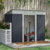 Outsunny Metal Garden Shed, Backyard Tool Storage Shed with Dual Locking Doors, 2 Air Vents and Steel Frame - 3 of 4
