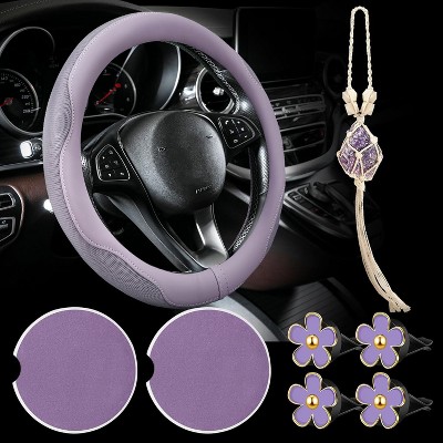 TruAIR Car Accessory Set Ð Steering Cover, Coasters, Clips & Ornament