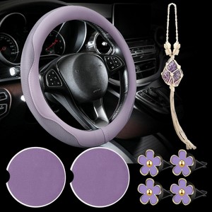 TruAIR Car Accessory Set Ð Steering Cover, Coasters, Clips & Ornament - 1 of 4