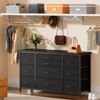 10-Drawer Dresser for 55" TVs - Sturdy Metal Frame Entertainment Center with Power Outlet, Bedroom/Living Room Storage - 3 of 4