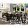 HomeStock 7-Piece Rectangle Cappuccino Finish Solid Wood Top Dining Table with 6 Chairs - 2 of 4