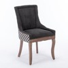 PAGED Modern Style Dining Chairs Set of 2 Upholstered Living Room Chairs with Wood legs and Bronze Nail Head for Living Room - 4 of 4