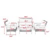 Outdoor Steel Frame Patio Furniture Set with Cushions – 4-Piece Sectional, Weather-Resistant, Deep Seating for Garden, Balcony-Coolbibila - 4 of 4