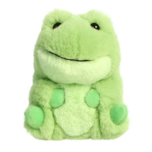 Aurora Mini Riberto Frog Rolly Pet Round Stuffed Animal Green 5" - 1 of 4