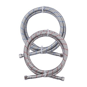 WOWOW 3/8 in. Compression x 3/8 in. Compression x 12 in. Braided Stainless Steel Faucet Connector - 1 of 4