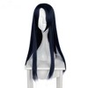 Unique Bargains Women's Wigs 28" Deep Blue with Wig Cap - 2 of 4
