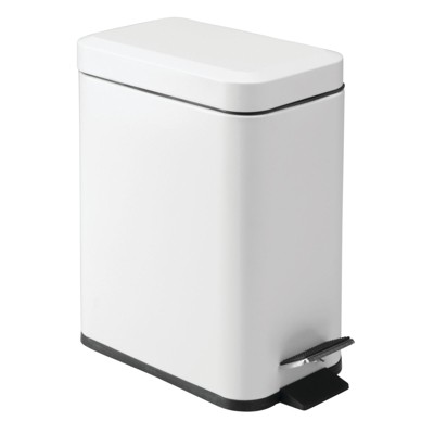 mDesign Step Trash Can, 1.3 Gallon Garbage Bin, Removable Liner Bucket ...