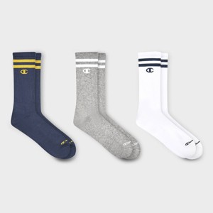 Champion Authentic Originals Men's 3pk Varsity Cushion Crew Socks - 6-12 - 1 of 4