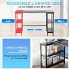 FDW 39/43 Inch L-Shaped Desk for Gaming & Study with Metal Frame & Storage Shelves - 4 of 4