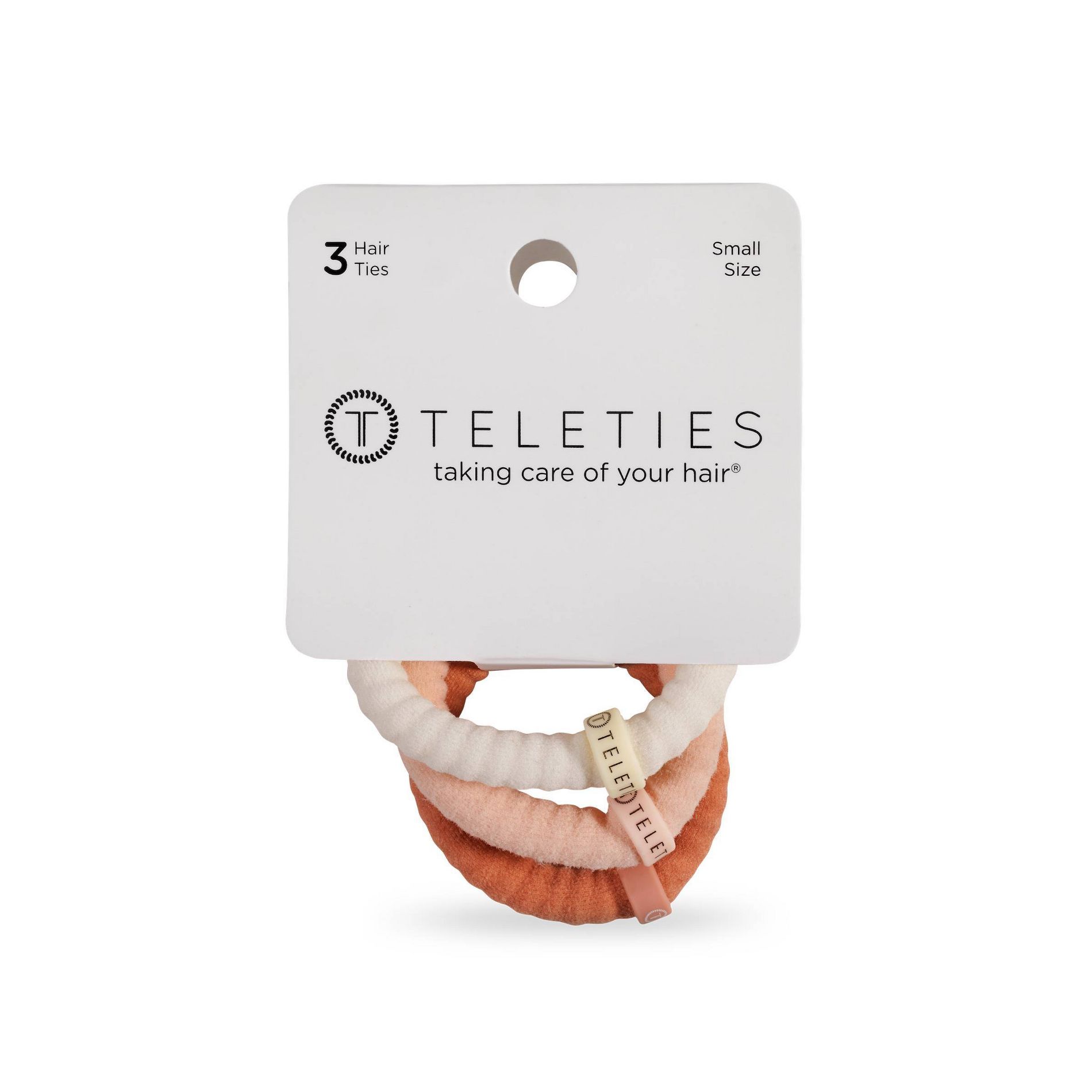 TELETIES Small Nylon Hair Ties - 3pk