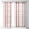 Schatzi Brown Marlene Global Mauve Set of 2 Panel Sheer Window Curtain - Deny Designs - image 3 of 4