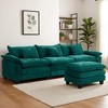 EHMKNP 112" L-Shaped Modular Sectional Sofa – Comfy Cloud Couch with Movable Ottoman, Deep Seat Cushions for Living Room - 4 of 4