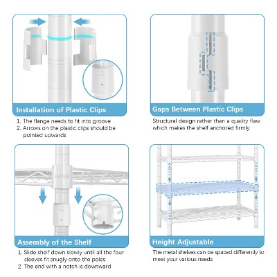 Vipek V8i Portable Closets Heavy Duty Clothes Rack Metal Clothing Rack With  Adjustable Shelves - White : Target