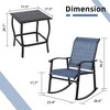 Celebalcony 3 Piece Outdoor Furniture Rocking Patio Set Navy Blue - 3 of 4