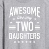 Men's - Instant Message - Awesome Like My 2 Daughters Long Sleeve Graphic T-Shirt - 2 of 4