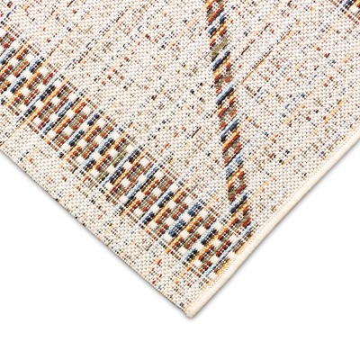 Avena Ivory Diamond Flatwoven Indoor/Outdoor Rug, 3'3" x 4'11"