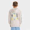 Boys' Pokemon Zip-Up Hooded Sweatshirt - Light Beige - 4 of 4
