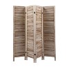 Sevobal Partitions And Room Dividers 4 Panels Screen, Portable Room Dividers And Partitions For Bedroom, Office, Brown, 63.3"*0.7"*67" - 3 of 4