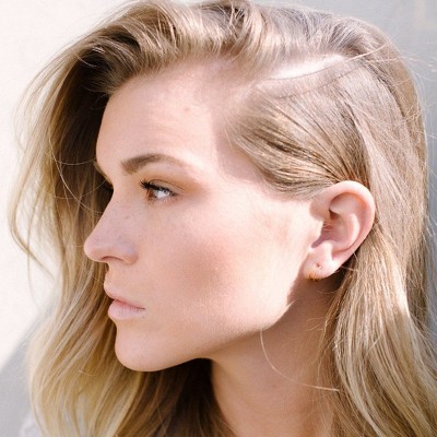 Double Hoop Earrings in Gold, Rose Gold, Silver - Honeycat