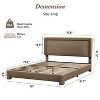 Vipbear Boucle Bed Frame,Upholstered Bed Frame With Headboard, Surface Cover Soft Cloud Bed Frame Easy Assembly, No Box Spring Required - 2 of 4