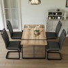 NicBex 55" Dining Table Set for 4 Rural Industrial Wood Dining Table Metal Base with 4 Chairs for Dining Room - 2 of 4