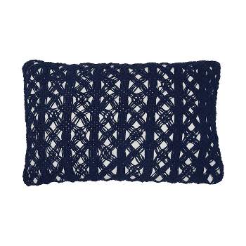 C&F Home 14" x 22" Clyde Handcrafted Macramé Decorative Throw Pillow