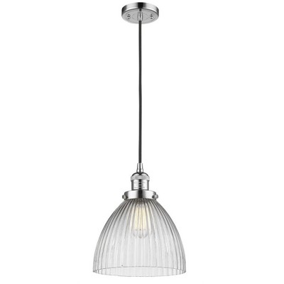 Seneca Falls - 1 Light Cord Hung Mini Pendant In Traditional Style-12 Inches Tall and 9.5 Inches Wide