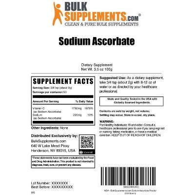 BulkSupplements Sodium Ascorbate Powder