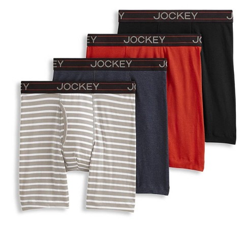 3 pack Men's Jockey Generation Breathable Microfiber Long Leg Boxer Briefs  SMALL