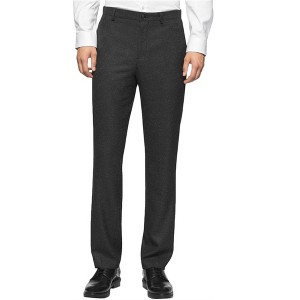 Calvin Klein Mens Textured Casual Trouser Pants, black, 33W x 30L - 1 of 1