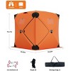 Ice Fishing Insulated Tent, 3-4 Person Shelter Large Pop-Up Portable Hub-Style Ice Fishing Shelter, 34 Square Feet of Fishable Area - 2 of 4