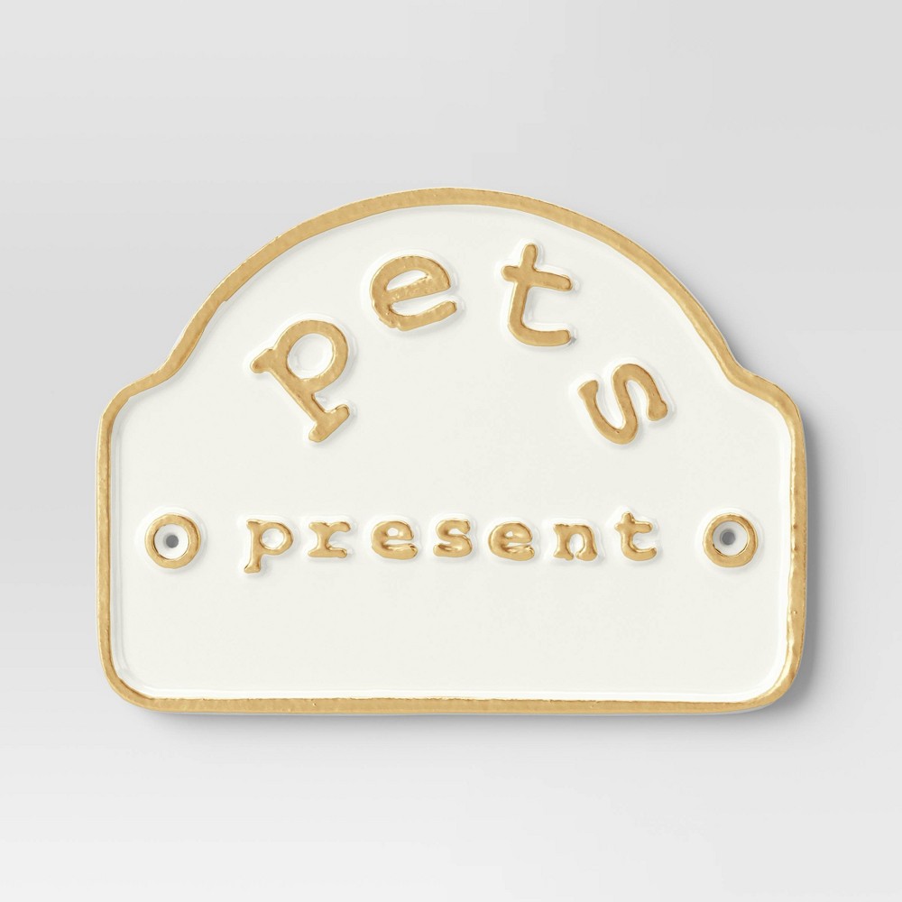 Pet Present Aluminum Wall Sign - Smith & Hawken™