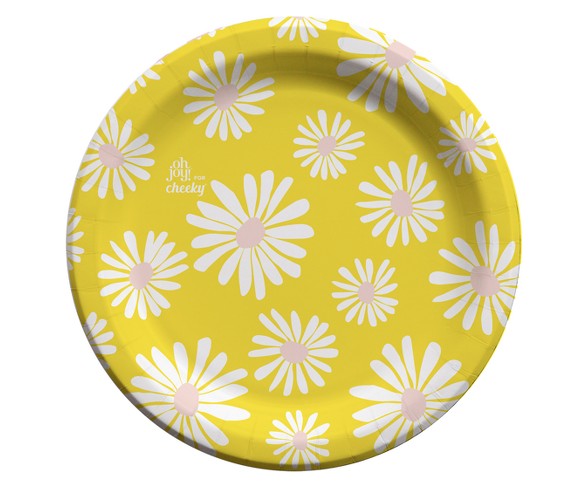 Oh Joy! for Cheeky Daisies on Yellow 7" Paper Plates - 40ct