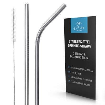 Zulay Kitchen Stainless Steel Straw - 2 pack