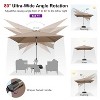 PURPLE LEAF Right-left Tilt Cantilever Umbrella with Base Patio Outdoor Swivel Umbrella with 360-degree Rotation - 4 of 4